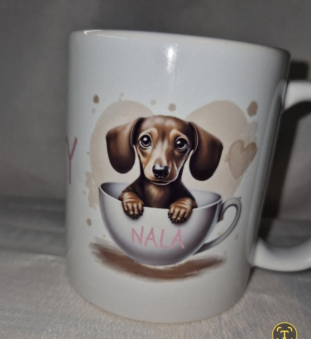 Personalised 'Pup In A Cup'  11oz mug.