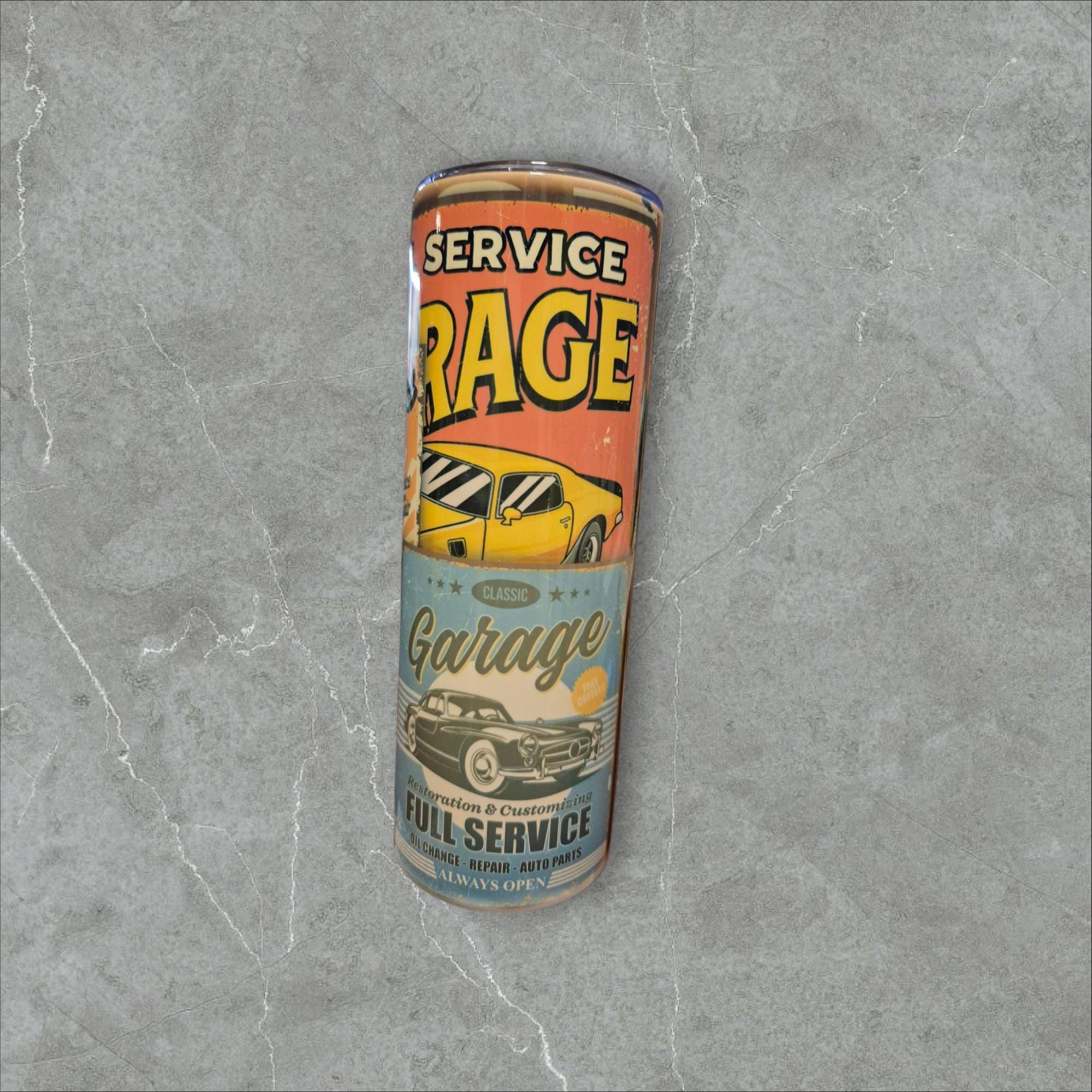 Retro garage 20oz tumbler