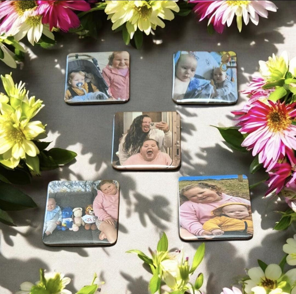 2inch square photo fridge magnets. Set of 5